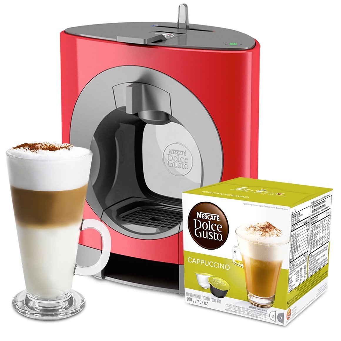 Café Fácil Cafeteira Expresso Dolce Gusto Oblo Vermelha