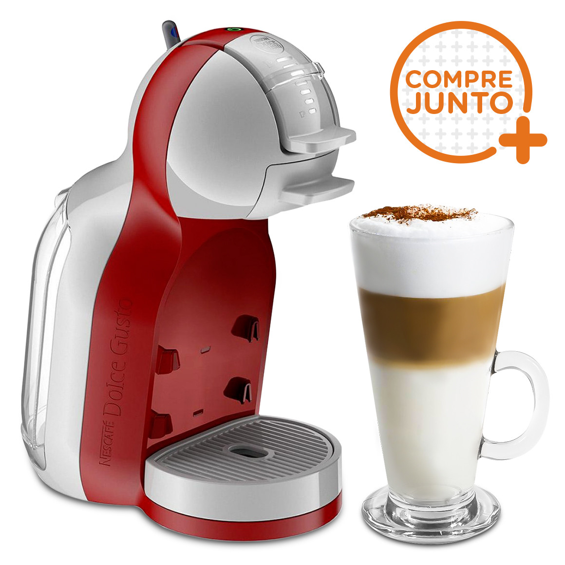 Cafeteira Expresso Dolce Gusto Mini Me Automática Vermelha 220v + 1 Taça de Café 250ml