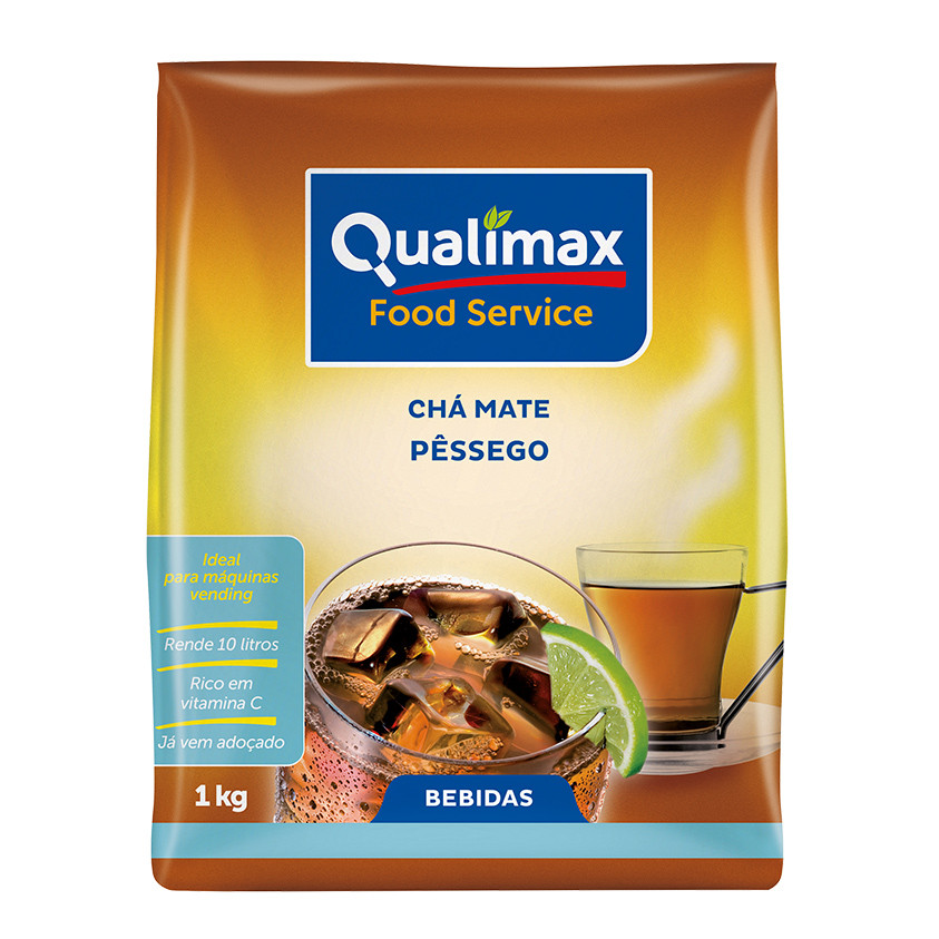 Chá Mate Pêssego Solúvel Qualimax 1 kg