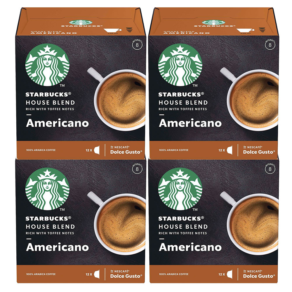 Kit 48 Cápsulas Nescafé Dolce Gusto Starbucks House Blend Americano - Nestlé