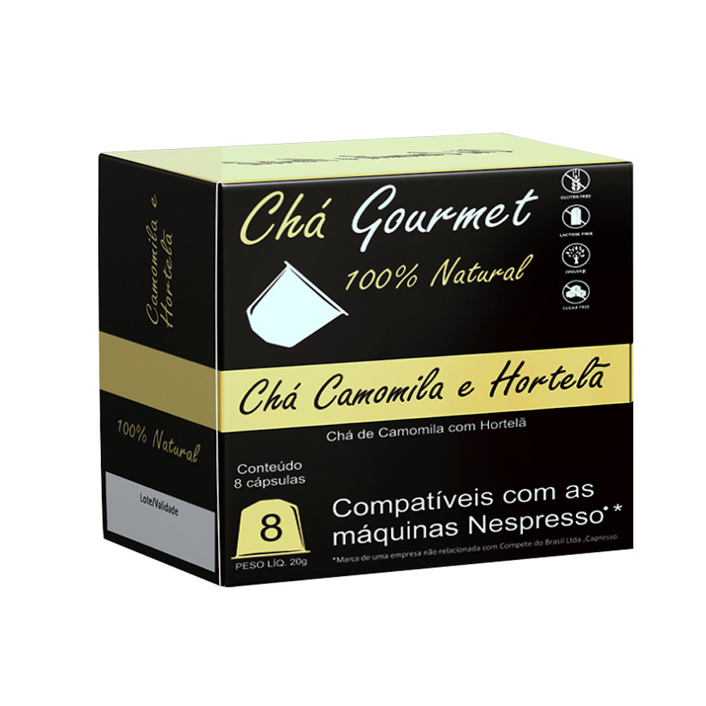 Cápsulas de Chá Camomila com Hortelã Capresso - Compatíveis com Nespresso® - 8 un.