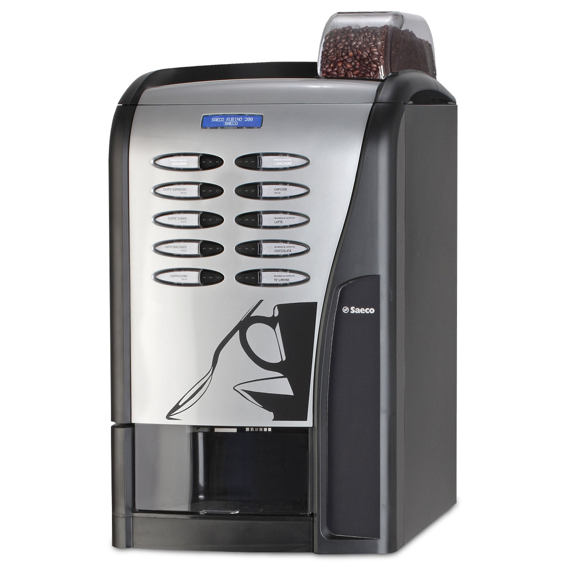 Café Fácil Máquina Vending Saeco Rubino 200 Espresso Preta