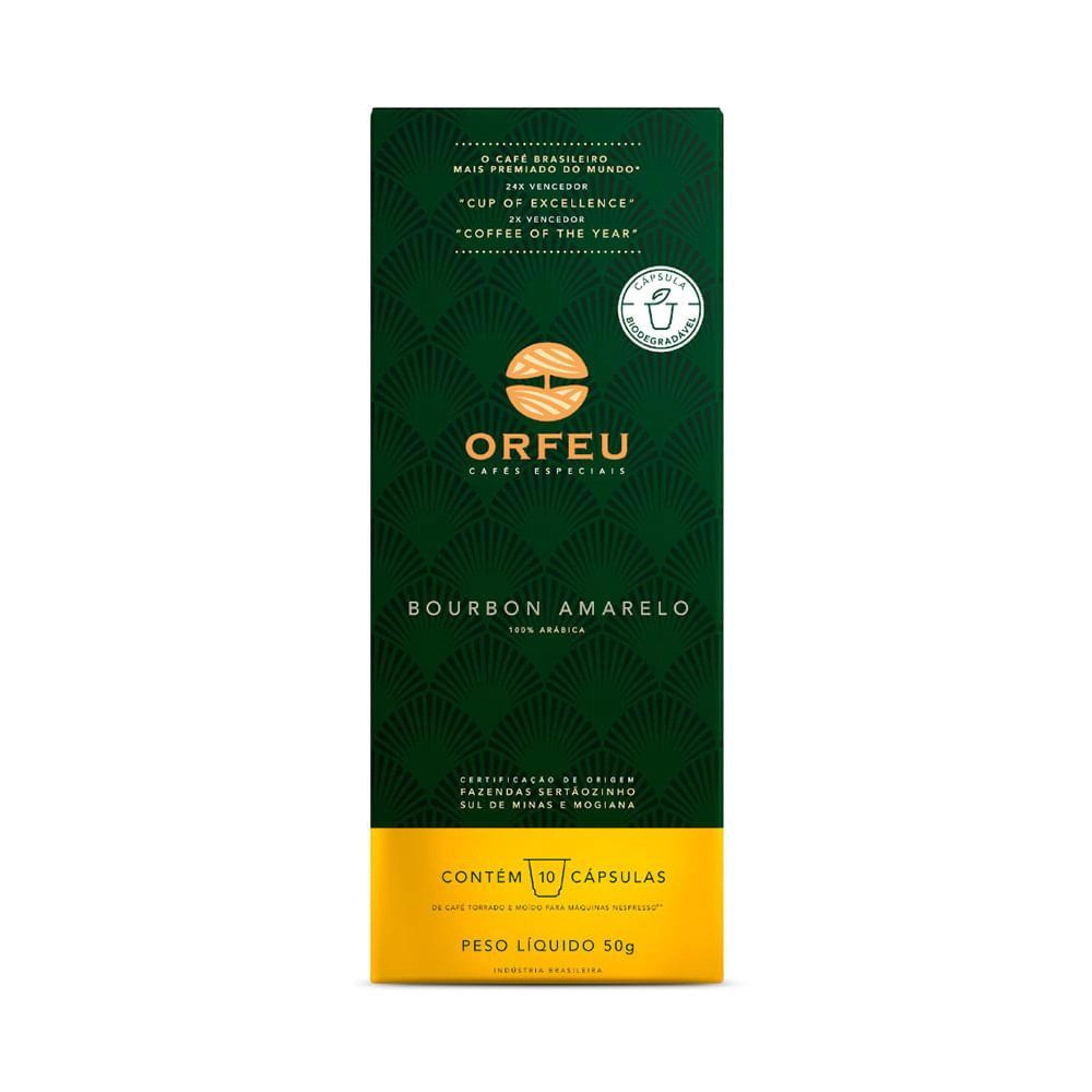 Cápsulas de Café Orfeu Bourbon Amarelo - Compatíveis Nespresso® - 10 un.
