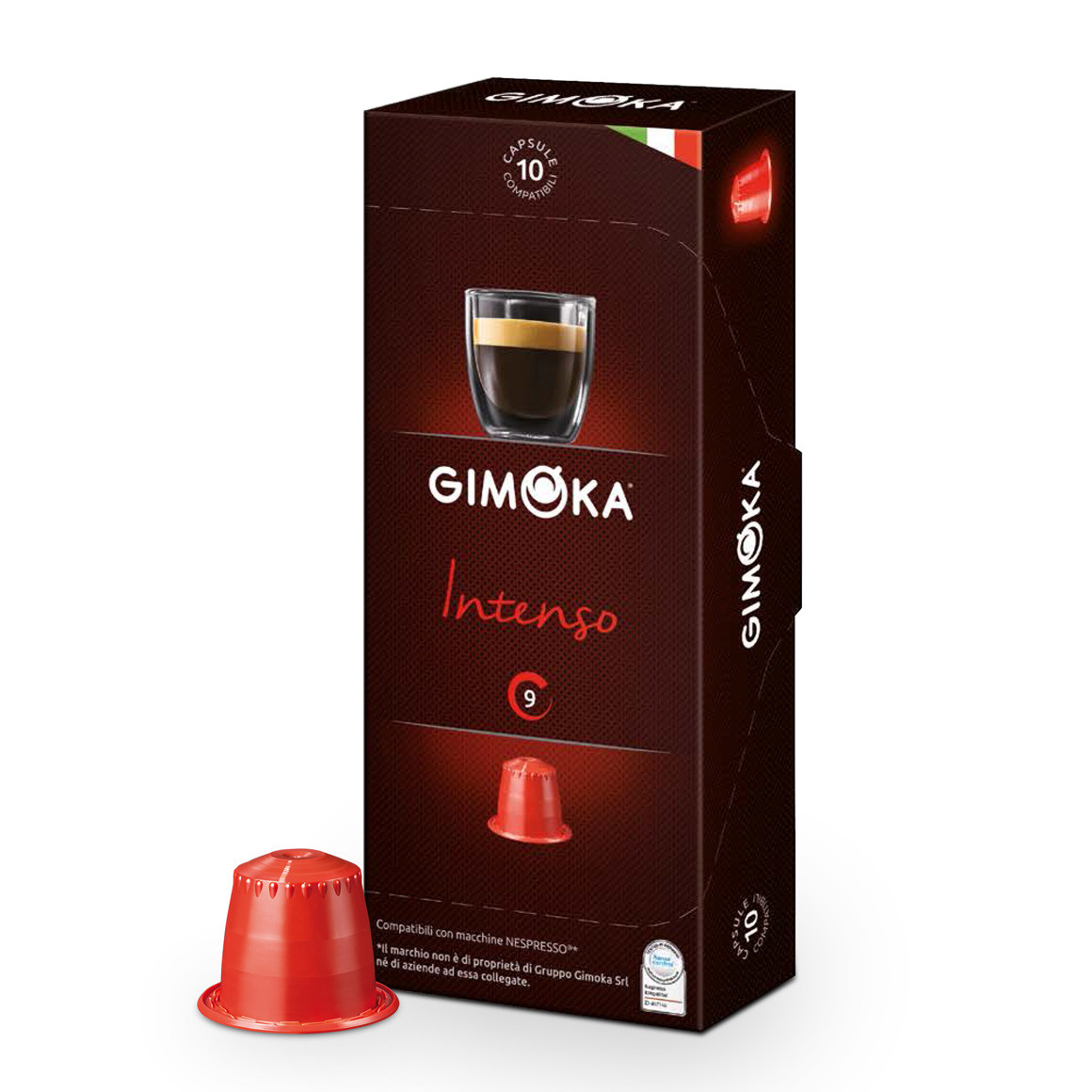 Cápsulas de Café Espresso Gimoka Intenso - Compatíveis com Nespresso® - 10 un.