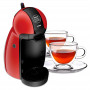Cafeteira Expresso Dolce Gusto Piccolo Vermelha 220v + 2 Xícaras para Chá em Vidro Duplo 250ml