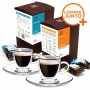 Kit 20 Cápsulas de Café Compatíveis com Nespresso Octavio + 2 Xícaras para Café em Vidro Duplo 80ml