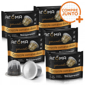 Kit Cápsulas de Chá Camomila com Erva- Doce Aroma - Compatíveis com Nespresso® - 50 un.