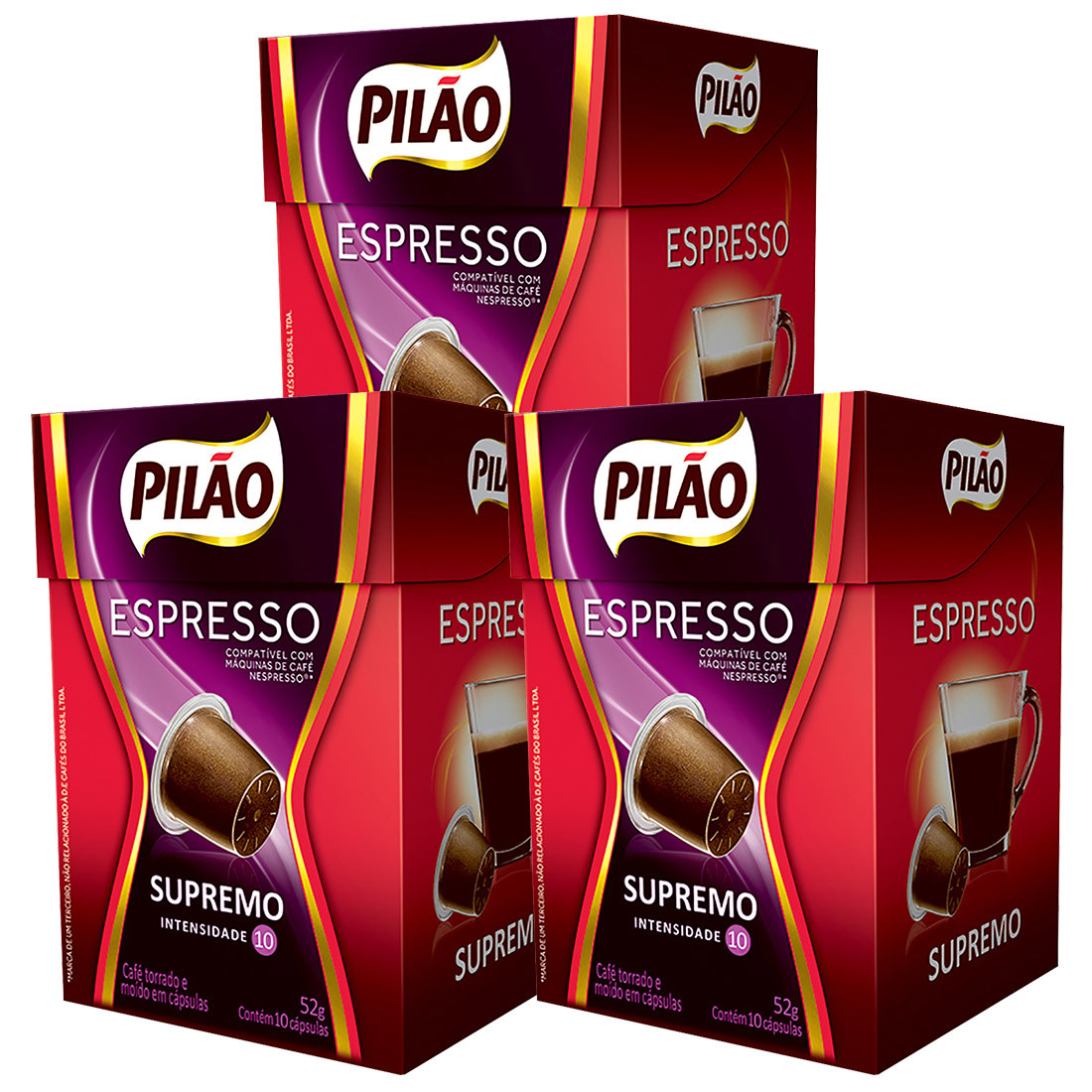 Kit Cápsulas de Café Pilão Espresso Supremo - Leve 3 pague 2
