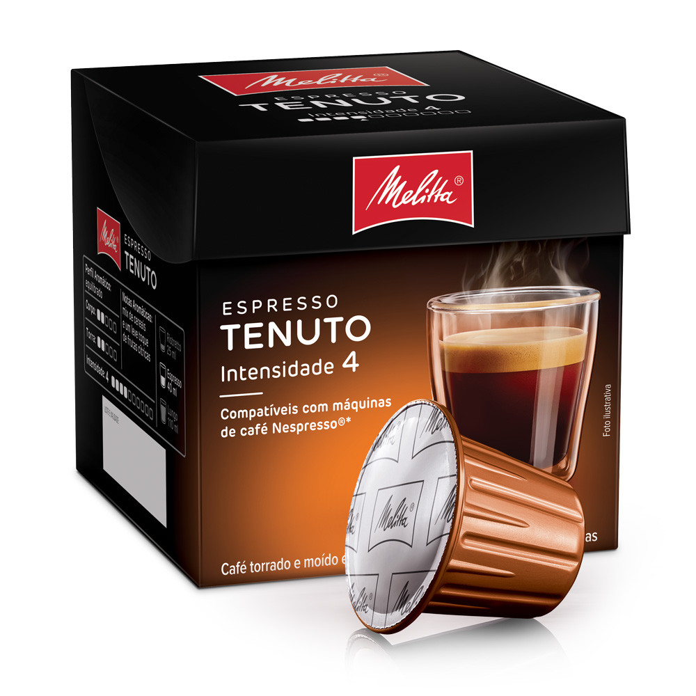 Cápsulas de Café Espresso Melitta Tenuto - Compatíveis com Nespresso® - 10 un.