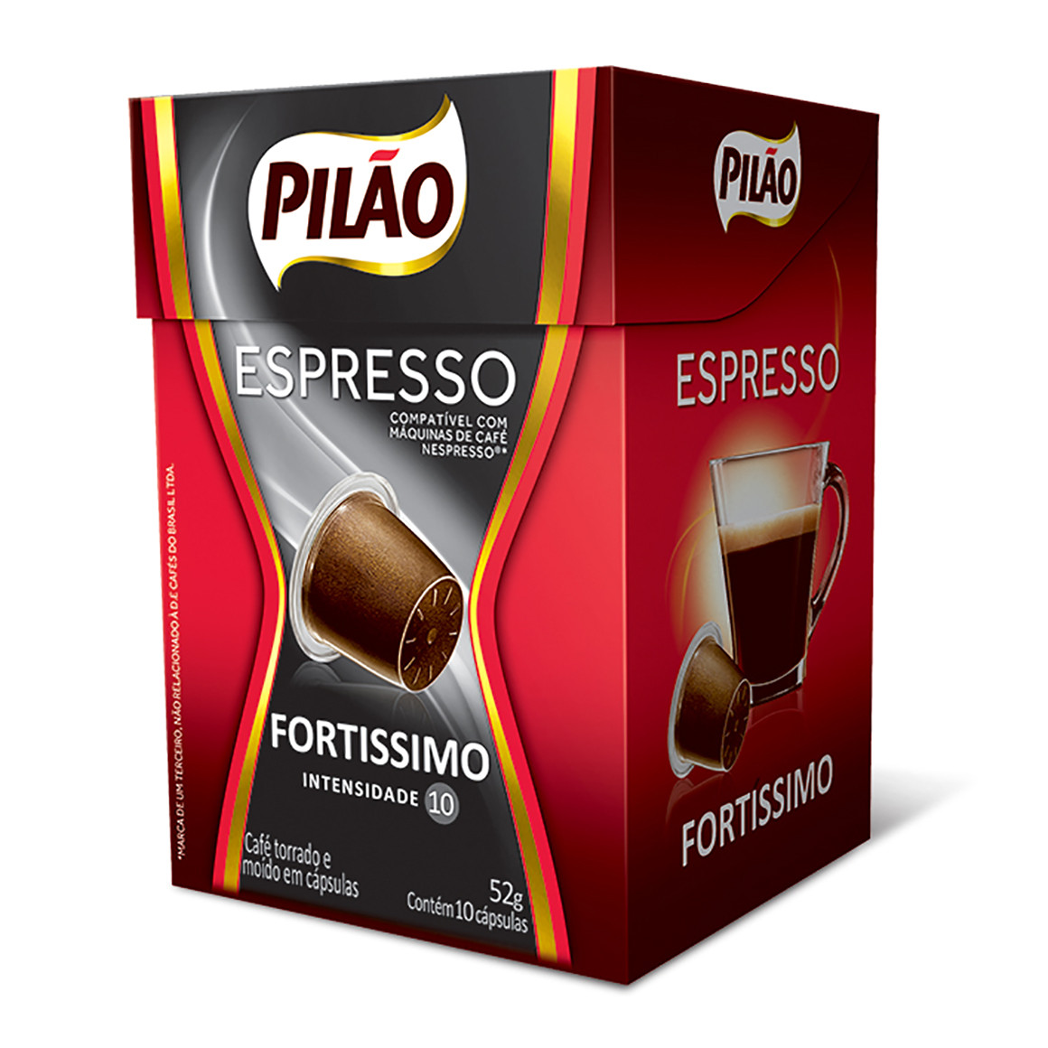 Cápsulas Compatíveis Nespresso Pilão Espresso Fortissimo 10 un