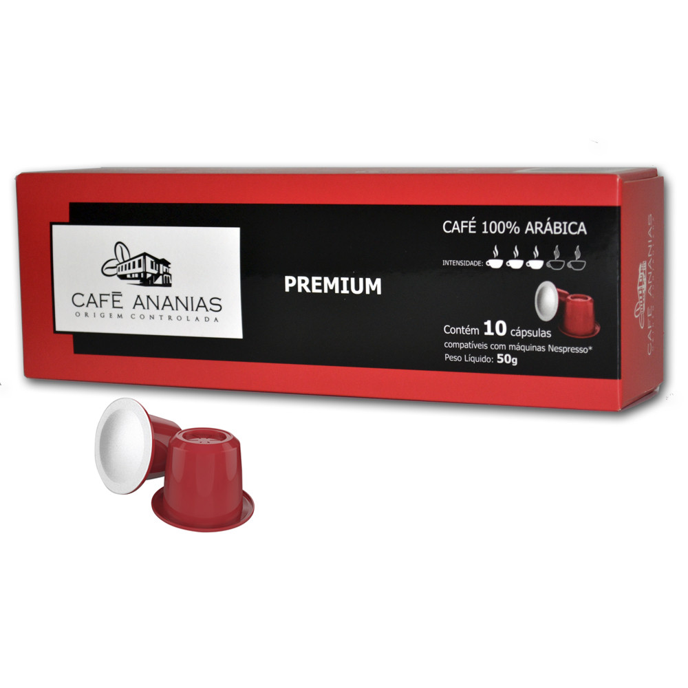 Cápsulas de Café Ananias Premium - Compatíveis com Nespresso® - 10 un.