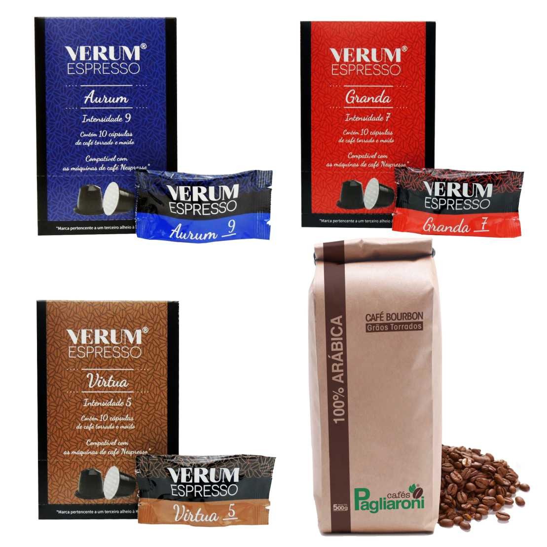 Kit cafés Verum Intensidades - 40 cápsulas