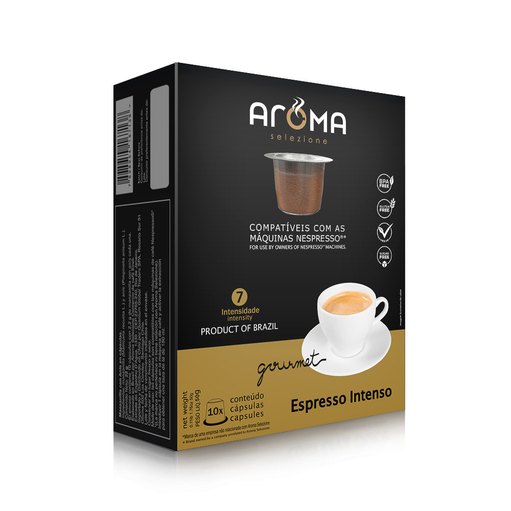 Cápsulas de Café Espresso Intenso Aroma  - Compatíveis com Nespresso® - 10 un.